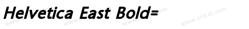 Helvetica East Bold字体转换